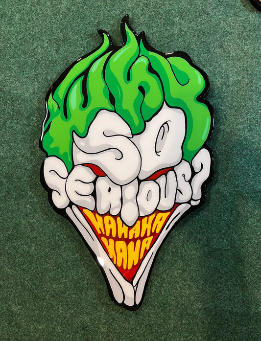 Joker wood painting